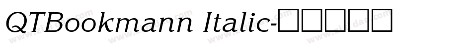 QTBookmann Italic字体转换